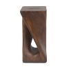 Sapphtopaz Modern Twist Hollow End Table with Wood-Like Texture Side Table with Sturdy Accent Frame Coffee Table for Living Room,Bedroom - 2 of 4