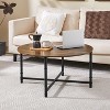 Yaheetech Industrial Coffee Table with Storage Shelf for Living Room, Rustic Brown - 2 of 4