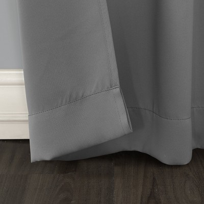 Gray 40" x 120" Blackout Polyester Grommet Curtain Panel