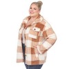 White Mark  Plus Size Plaid Shacket - 2 of 4