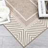 Modern Washable Bordered Area Rug, Ultra-Thin Non-Slip, Non-Shedding Foldable Mat, Chic Aesthetic Carpet for Living Room, Bedroom, Office - 3 of 4