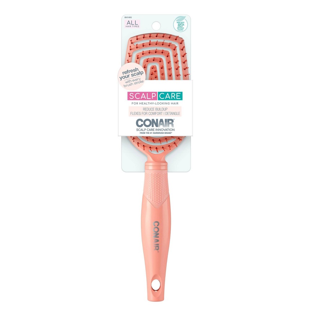 Photos - Hair Styling Product Conair Scalp Care Flexi Head Cushion Hair Brush - All Hair - Peach 