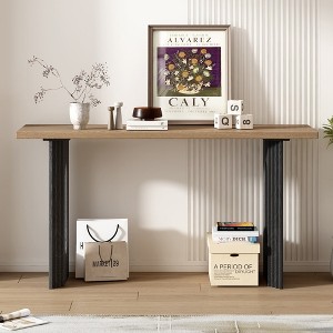 Mayeerty U_STYLE Uniquely Designed Console Table made of Fraxinus Mandschuric Solid Wood Veneer - 1 of 4