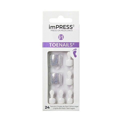 Gimme All You Got Set All White Toe Press on Nails Full Set No Sizing Kits  Needed Toe Nails White Toes Nails White Short Nails -  Canada