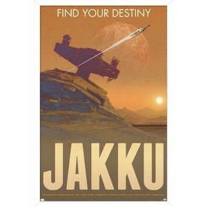 Trends International Star Wars: Jakku - Find Your Destiny By Russell Walks Framed Wall Poster Prints - 1 of 4