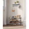 SONGMICS 3-Tier Metal Shoe Shelf Storage Expandable Shoe Rack Free Standing Shoe Racks for Entryway, Closet, Doorway, Easy Assembly Bronze - 3 of 4