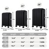 20"/24"/28" 3 pcs/set in ABS Spinner Wheel Luggage, Carry on Suitcase with Cup Holder & USB Port & Phone Holder - 2 of 4