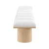 Meridian Furniture,Pavilion Boucle Fabric Bench - 3 of 4