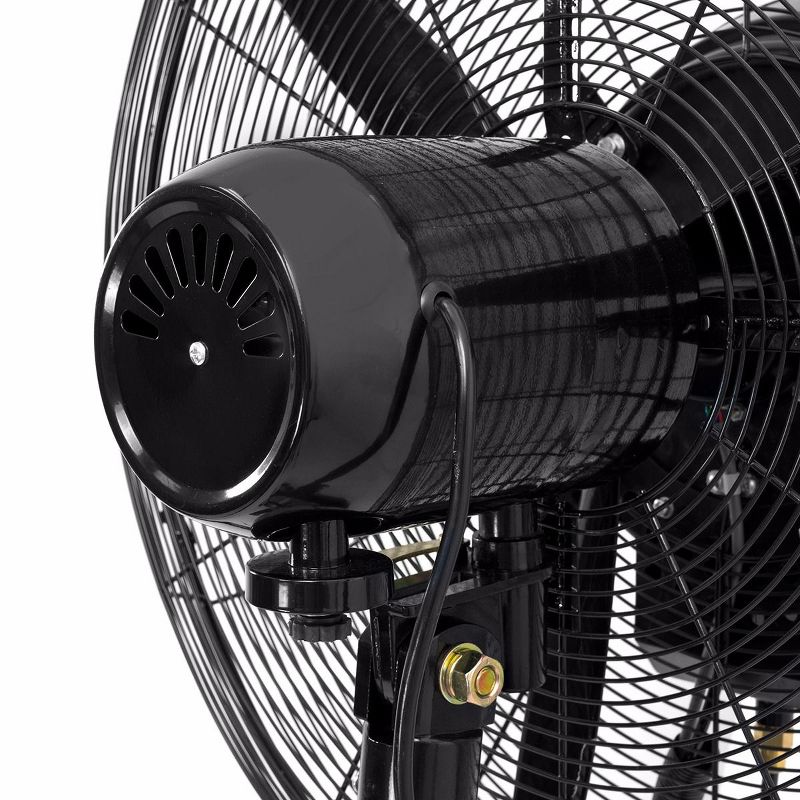 XtremepowerUS 26" High Power Misting Fan Oscillating Mist Fan Cooling w/Wheel, Black, 5 of 7