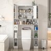 Over The Toilet Storage Cabinet with Barn Doors & Adjustable Shelf, Home Space-Saving Toilet Rack - 4 of 4