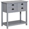 LunaLulinlk Kitchen Sideboard/ Storage cabinet/Coffee Bar Cabinet，Gray - 4 of 4