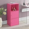 Extra Storage 2 Door Cabinet with Shelf Pink - Breighton Home: Magnetic Latches, Particle Board Construction - image 2 of 4