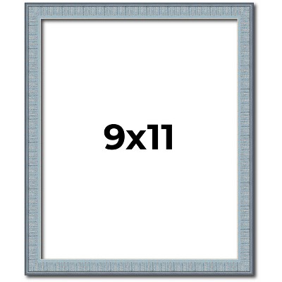 PosterPalooza | Photo Size Textured Blue Picture Frame - UV Acrylic, Foam Board Backing, Hanging Hardware