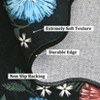 Modern Floral Rug Washable Rug with Non Slip Backing, Low Pile Thin Rug, Indoor Foldable Rug, Soft Aesthetic Printed Rug for Living Room, Bedroom - 2 of 4