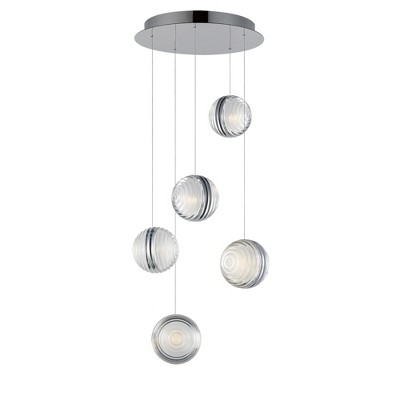 ET2 Lighting Pulse 5 - Light Pendant in  Polished Chrome