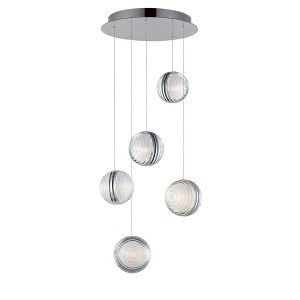 ET2 Lighting Pulse 5 - Light Pendant in  Polished Chrome - 1 of 2