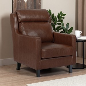 28.25" Upholstered Club Chair with Waterfall Back and Plush Seating - 1 of 4