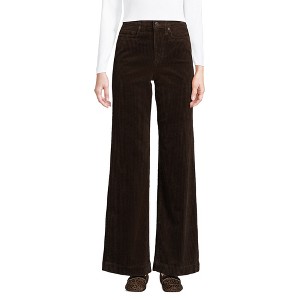 Lands' End Women's High Rise Wide Leg Corduroy Pants - 1 of 4