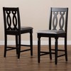 Set of 2 Darcie Upholstered Wood Counter Height Barstools - Baxton Studio - image 4 of 4