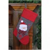 Northlight 19" Gray and Red Embroidered Snowman Christmas Stocking - 4 of 4