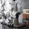 FURNIinspire Decorative Objects Holiday Decorations, Fabric Sitting Black Gnome With Wings, Striped Socks, Home Decor, Multicolored, 3.5"*4.3"*23.5" - 3 of 4