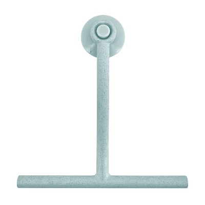 Home Mart Goods Blue Bamboo Shower Squeegee Tool For Glass Doors Windows With Suction Cup
