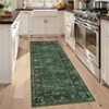 Vintage Floral Print Area Rug Soft Washable Living Room Area Rug Non Slip Low Pile Traditional Carpet - 3 of 4