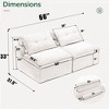 TIRAMISUBEST 39 inch Compression Sofa 2/4/6 Seats Chenille Foldable Floor Bed Fixed Frame Single Seater Boneless Modular Living Room Bedroom - 4 of 4