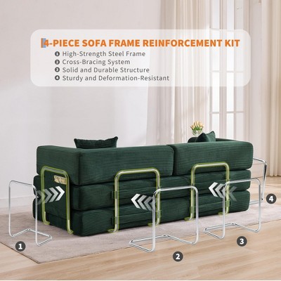 4-piece sofa frame reinforcement kit with metal frames