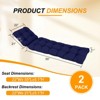 Aoodor 76" x 22" x 5.1" Polyester Tufted Chaise Lounge Cushion, Water-Resistant & Fade-Resistant Cushion for Outdoor Wicker Chaise Lounge Use, 2 Pack - 3 of 4