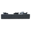 149" Velvet Oversized L-Shaped Cloud Modular Sectional Sofa with Deep Seat, No Assembly Required - 4 of 4