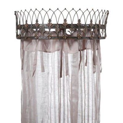 Storied Home Metal Curtain Crown: Horizontal Fashion Abstract Wall Sculpture, New Home Decor, 7.87"H x 28.87"W