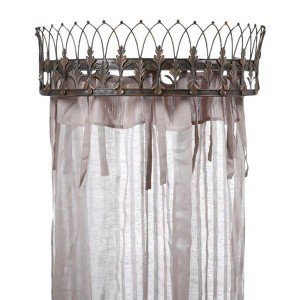 Storied Home Metal Curtain Crown: Horizontal Fashion Abstract Wall Sculpture, New Home Decor, 7.87"H x 28.87"W - 1 of 3