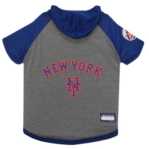 Mlb New York Mets Pets First Pet Baseball Hoodie Shirt - Gray L