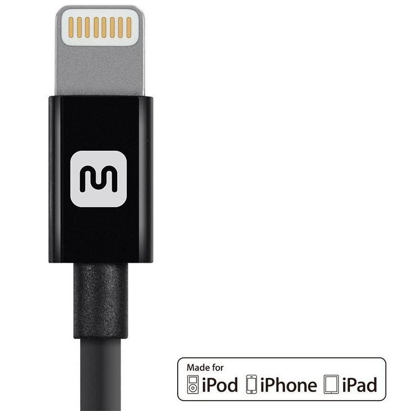 Monoprice Apple MFi Certified Lightning to USB Charge & Sync Cable - 3 Feet - Black | iPhone X, 8, 8 Plus, 7, 7 Plus, 6, 6 Plus, 5S - Select Series, 5 of 7
