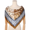 Elerevyo Women's Satin Large Paisley Contrast Color Silk Square Scarf Head Wrap Bandanas 35.4" X 35.4" - 2 of 4
