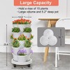 VECELO 5-Tier Vertical Garden Planter, Self Watering Stackable Planter with Wheels for Strawberries, Flowers, Vegetables, White - 2 of 4