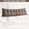 Soft Wedge Teddy Velvet Headboard Pillow w/ Side Pocket - PP Cotton Filled, Triangular Backrest Cushion for Dorm Bed - 4 of 4