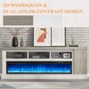 75" TV Stand with 60" Glass Electric Fireplace - 3 of 4
