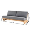 Decksplore 4 Person Patio Teak Conversation Sets with Cushions, Outdoor Casual Set for Famliy, Meeting,Office - 3 of 4