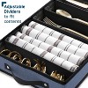 StorageBud Fine China Storage Containers, Durable Dinnerware Storage Set, Hard Shell Quilted Dish Storage Boxes with Felt Dividers - 4 of 4