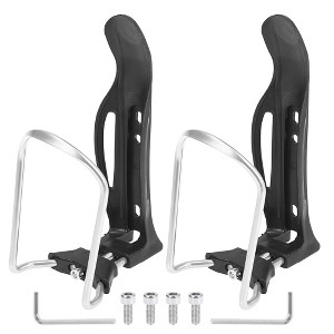 Unique Bargains Aluminum Alloy Water Coffee Adjustable Bicycle Drink Beverage Holders 2 Pcs - 1 of 4