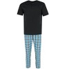 Ten West Apparel Men's Henley Short Sleeve and Plaid Pajama Pant Set - 4 of 4