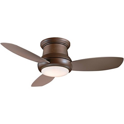 44" Minka Aire Modern Hugger Indoor Ceiling Fan with LED Light Remote Control Oil Rubbed Bronze for Living Room Kitchen Bedroom