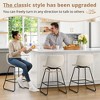 Arceso Swivel Bar stools Set, 25in Faux Leather Counter Height Bar stools, Mid Century Modern Bar Stools with Metal Legs & Footrest, for Kitchen - 2 of 4