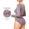 Nebility™ Slimming Long Sleeve Bodysuit for Women – Square Neck Tummy Control Body Suit Shapewear, Fajas Compression Fit, S–2XL - 2 of 4