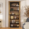 Tribesigns 70.9" Arched Bookcase, 6-Tier Mid Century Vintage Bookshelf, Standing Display Shelves for Living Room, Bedroom, Home Office, Brown & Black - 3 of 4