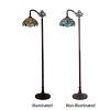 HomeStock EMPRESS Dragonfly Tiffany-style Dark Bronze 1 Light Reading Floor Lamp 11" Wide - 3 of 4
