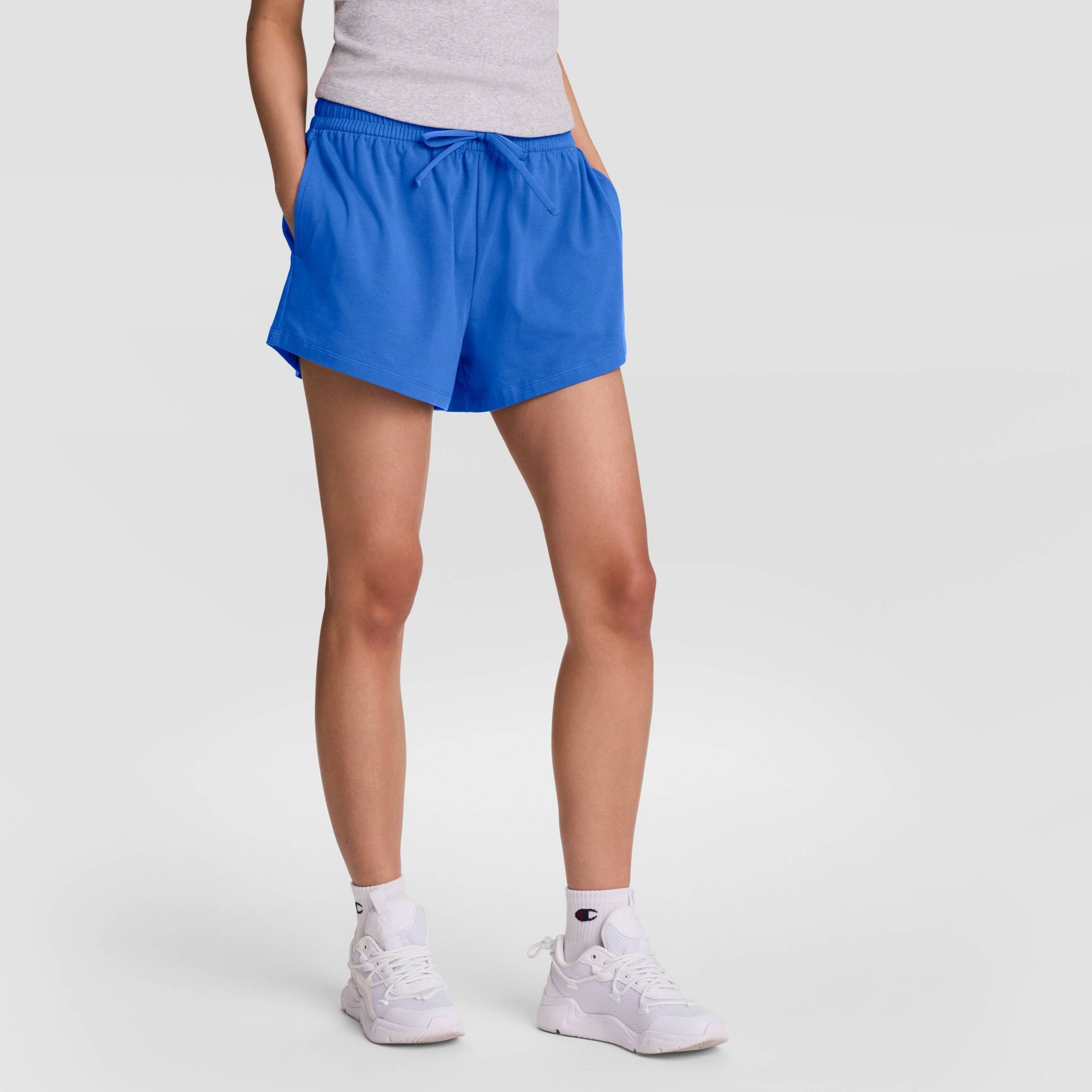 Champion Women's Iconic Cinch Waist Essentials Jersey Shorts