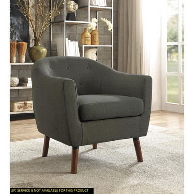 Grungis Polyester Accent Chairs,Living Room Chairs with Button Tufted and Espresso Finish Legs,Comfy Chairs for Living Room,Bedroom